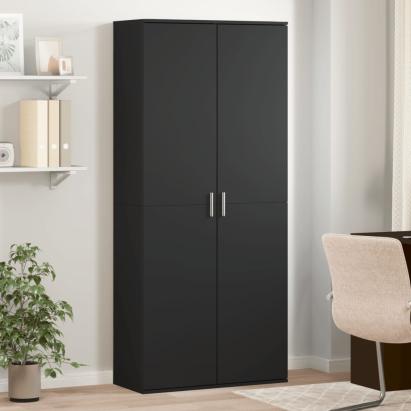 Dulap înalt, negru, 80x35x180 cm, lemn prelucrat GartenMobel Dekor