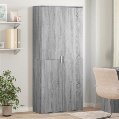Dulap înalt, gri sonoma, 80x35x180 cm, lemn prelucrat GartenMobel Dekor