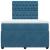 Pat box spring cu saltea, albastru, 120x200 cm, catifea GartenMobel Dekor