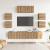 Set dulap TV 7 piese montat pe perete Stejar artizanal GartenMobel Dekor