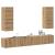 Set dulap TV 4 piese montat pe perete Stejar artizanal GartenMobel Dekor