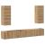 Set dulap TV 4 piese montat pe perete Stejar artizanal GartenMobel Dekor