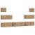 Set dulap TV 7 piese montat pe perete Stejar artizanal GartenMobel Dekor