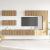 Set dulap TV 7 piese montat pe perete Stejar artizanal GartenMobel Dekor