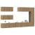 Set dulap TV 7 piese montat pe perete Stejar artizanal GartenMobel Dekor