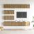 Set dulap TV 6 piese montat pe perete Stejar artizanal GartenMobel Dekor
