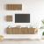 Set dulap TV 4 piese montat pe perete Stejar artizanal GartenMobel Dekor