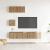 Set dulap TV 4 piese montat pe perete Stejar artizanal GartenMobel Dekor
