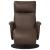 Fotoliu rabatabil cu suport de picioare, maro, piele ecologică GartenMobel Dekor