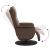 Fotoliu rabatabil cu suport de picioare, maro, piele ecologică GartenMobel Dekor