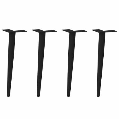 Picioare măsuță de cafea Formă conică 4 buc Negru 42-43 cm Oțel GartenMobel Dekor