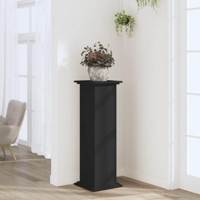 Suport de plante, negru, 33x33x100 cm, lemn prelucrat GartenMobel Dekor