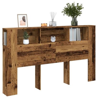 Tăblie pat cu dulap lemn vechi 180x18,5x102,5 cm lemn prelucrat GartenMobel Dekor