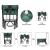 Carucior de gradina pliabil, maxim 80 kg, roti pivotante, 113x91 cm, greutate 8.5 kg, verde MultiMark GlobalProd