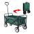 Carucior de gradina pliabil, maxim 80 kg, roti pivotante, 113x91 cm, greutate 8.5 kg, verde MultiMark GlobalProd
