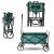 Carucior de gradina pliabil, maxim 80 kg, roti pivotante, 113x91 cm, greutate 8.5 kg, verde MultiMark GlobalProd