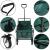 Carucior de gradina pliabil, maxim 80 kg, roti pivotante, 113x91 cm, greutate 8.5 kg, verde MultiMark GlobalProd