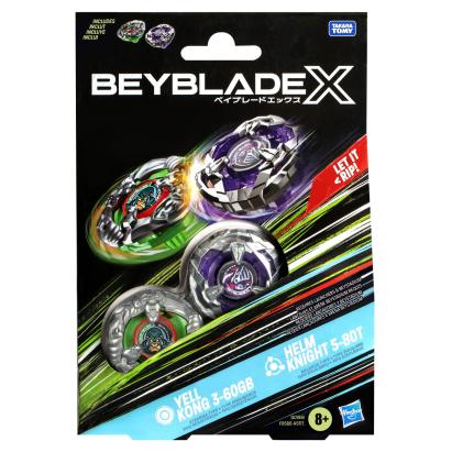 BEYBLADE X PACHET DUO YELL KONG 3-60GB SI HELM KNIGHT 5-80T SuperHeroes ToysZone