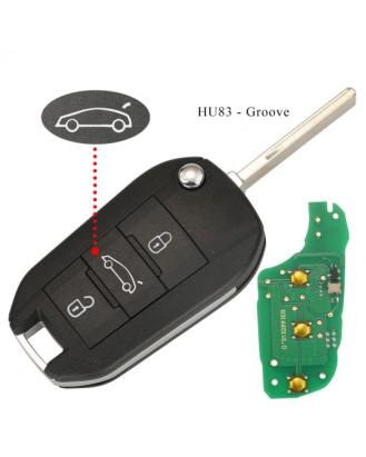 Cheie Briceag Peugeot 308, 3008, 3 Butoane, 433 Mhz, HITAG 4A Aes AutoProtect KeyCars