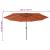 Umbrelă soare de grădină cu LED-uri, cărămiziu, 400 cm GartenMobel Dekor
