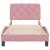 Cadru de pat cu tăblie, roz, 80x200 cm, catifea GartenMobel Dekor