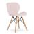 Set 4 scaune stil scandinav, Artool, Lago, catifea, lemn, roz, 48x43x74 cm GartenVIP DiyLine