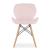 Set 4 scaune stil scandinav, Artool, Lago, catifea, lemn, roz, 48x43x74 cm GartenVIP DiyLine