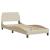 Cadru de pat cu lumini LED, crem, 90x190 cm, textil GartenMobel Dekor