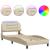 Cadru de pat cu lumini LED, crem, 90x190 cm, textil GartenMobel Dekor