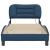 Cadru de pat cu lumini LED, albastru, 90x190 cm, textil GartenMobel Dekor