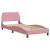 Cadru de pat cu lumini LED, roz, 80x200 cm, catifea GartenMobel Dekor