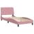 Cadru de pat cu lumini LED, roz, 80x200 cm, catifea GartenMobel Dekor