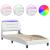 Cadru de pat cu lumini LED, alb, 80x200 cm, piele ecologică GartenMobel Dekor