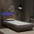 Cadru de pat cu lumini LED cappuccino 80x200 cm piele ecologică GartenMobel Dekor
