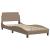 Cadru de pat cu lumini LED cappuccino 80x200 cm piele ecologică GartenMobel Dekor