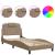 Cadru de pat cu lumini LED cappuccino 80x200 cm piele ecologică GartenMobel Dekor