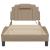Cadru de pat cu lumini LED cappuccino 90x190 cm piele ecologică GartenMobel Dekor