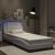 Cadru de pat cu lumini LED, alb, 80x200 cm, piele ecologică GartenMobel Dekor