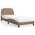 Cadru de pat cu lumini LED cappuccino 80x200 cm piele ecologică GartenMobel Dekor