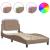 Cadru de pat cu lumini LED cappuccino 80x200 cm piele ecologică GartenMobel Dekor