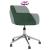 Scaun de birou pivotant, verde închis, textil GartenMobel Dekor