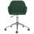 Scaun de birou pivotant, verde închis, textil GartenMobel Dekor
