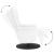 Fotoliu rabatabil cu suport de picioare, alb, piele ecologică GartenMobel Dekor