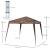 Pavilion pentru gradina/terasa, cadru otel, material Oxford, pliabil, cafeniu, 2.97x2.97x2.5 m GartenVIP DiyLine