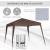 Pavilion pentru gradina/terasa, cadru otel, material Oxford, pliabil, cafeniu, 2.97x2.97x2.5 m GartenVIP DiyLine