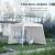 Pavilion pentru gradina/comercial, cadru otel, 2 pereti, pliabil, cu geanta, inaltime reglabila, alb, 2.89x2.89x2.50 m GartenVIP DiyLine