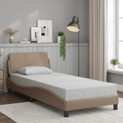 Cadru de pat cu tăblie, cappuccino, 90x190 cm, piele ecologică GartenMobel Dekor