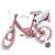 Bicicleta pentru copii cu roti ajutatoare, 12 inch, scaun papusi, cadru otel, frane v-brake, unicorn roz MultiMark GlobalProd