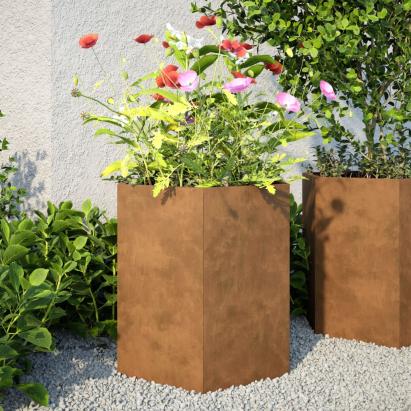 Jardinieră de grădină 46x40x45 cm oțel de intemperii GartenMobel Dekor