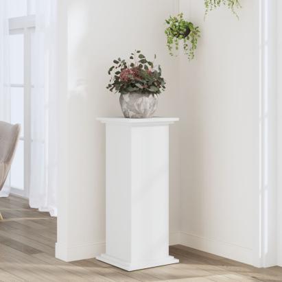 Suport de plante, alb, 33x33x80 cm, lemn prelucrat GartenMobel Dekor